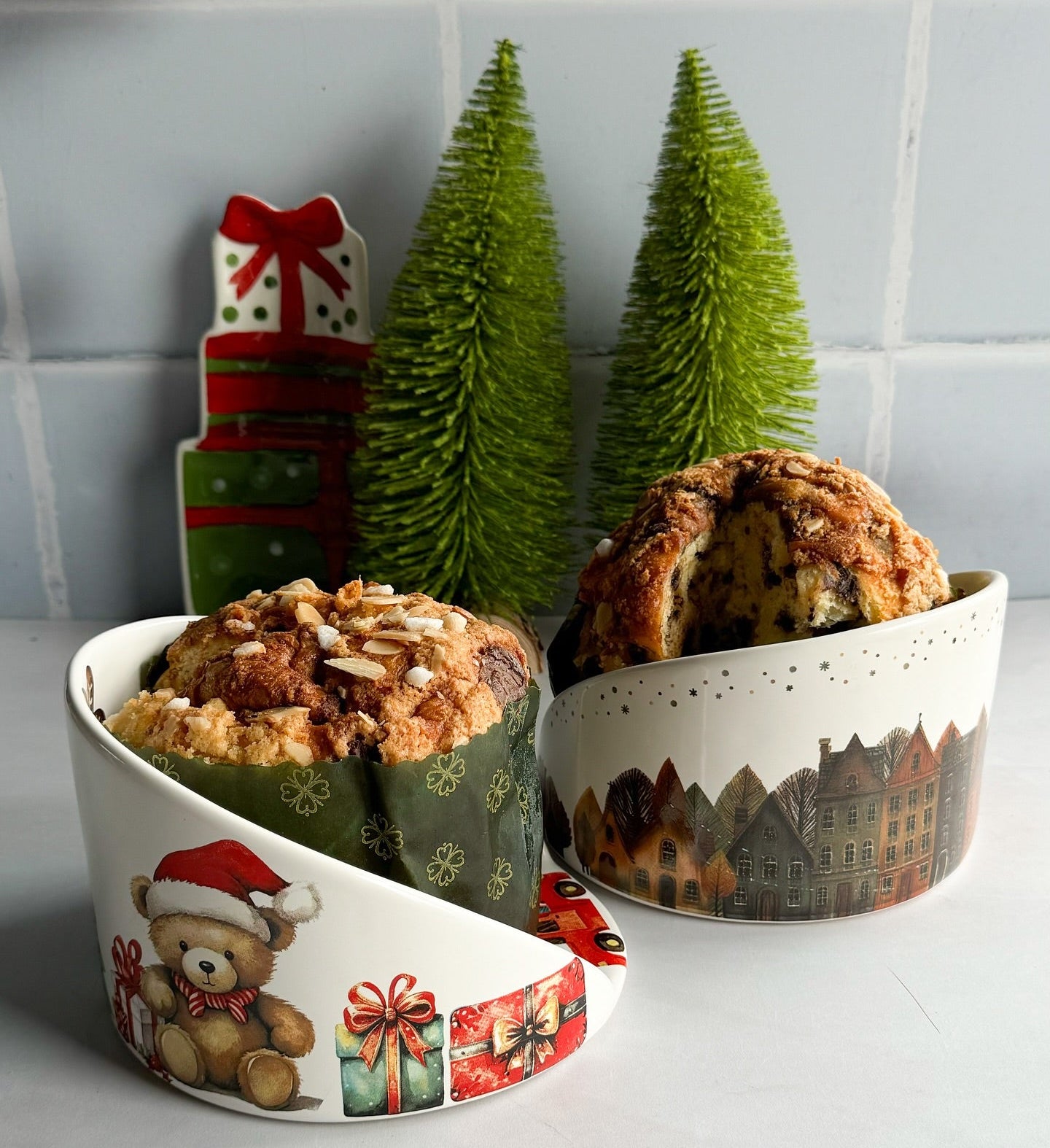 Porta Panetone Natalino com Cúpula de Vidro – Compre 1 Leve 2