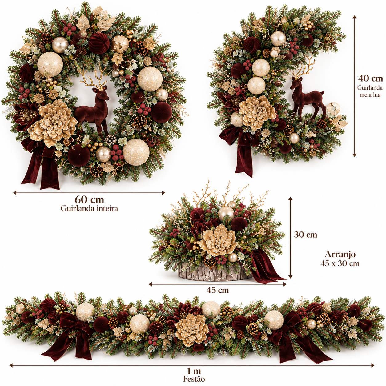 Kit Natal Encanto de Inverno – 4 Peças