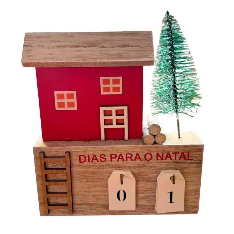 Calendário Casa Natal Mad 12,5X4X14,5cm