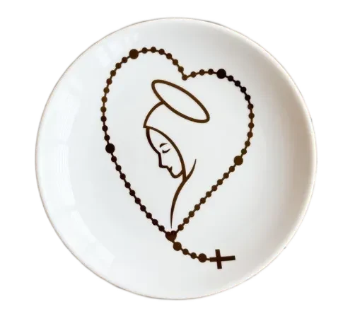 Prato pão Terço de Nossa Senhora 16cm
