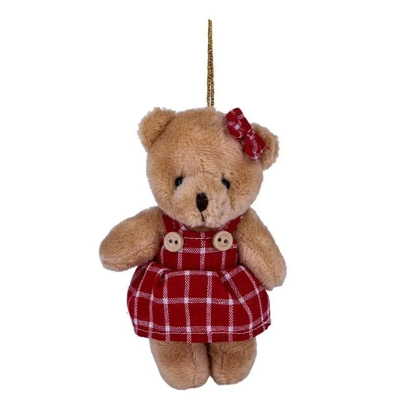 ENF Arvore Urso Pelucia Xadrez Vm 13cm