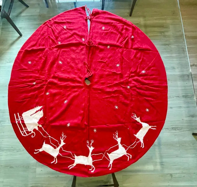 Saia para Ɣrvore renas frente e verso 120cm