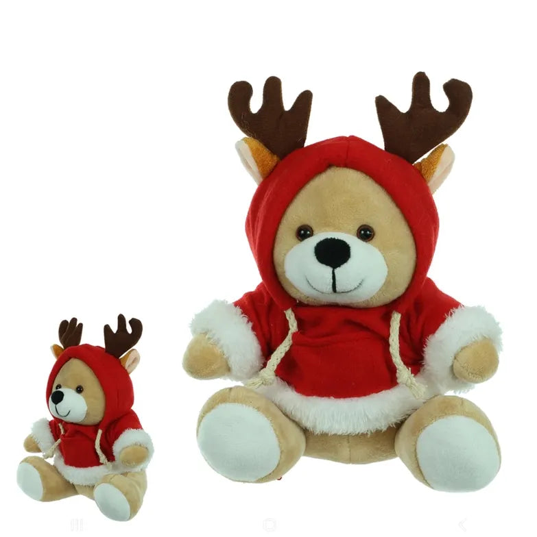 BONECO URSO NATAL SENTADO 23cm