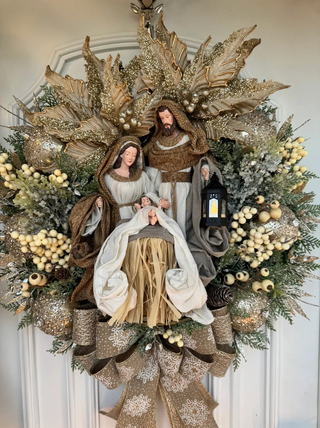 Guirlanda De Natal Sagrada Família C/ Led 65cm (1)