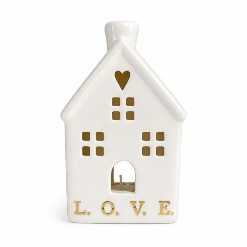 Porta Velas Ceram Casa Br 6,5X5X10cm