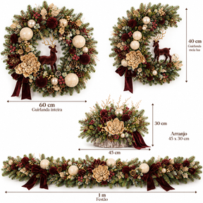Kit Natal Encanto de Inverno – 4 Peças