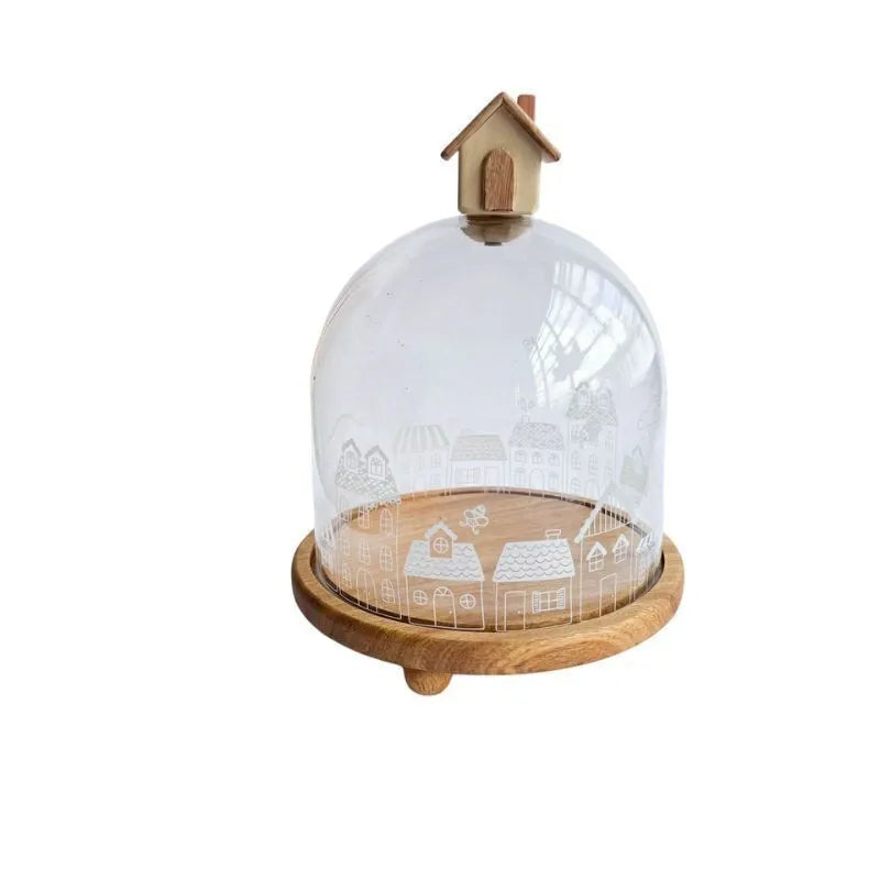 Cúpula decorativa Madeira Álamo Casinha