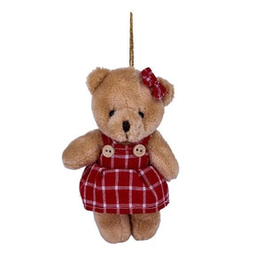 ENF Arvore Urso Pelucia Xadrez Vm 13cm