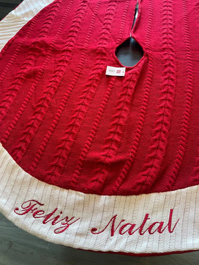 Saia Para Árvore Feliz Natal 120cm