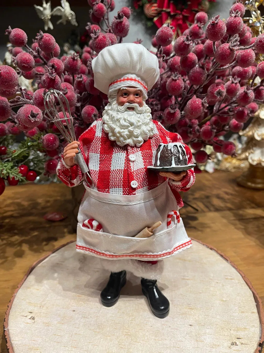 Papai Noel confeiteiro 28,5cm coleção