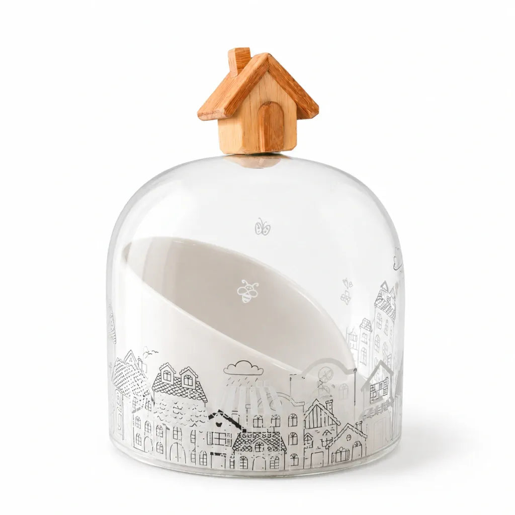 KIT Porta Panetone Álamo com Cúpula Casinha