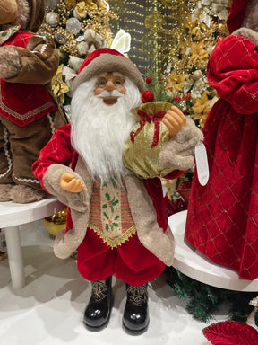 PAPAI NOEL EM PE 60cm VERMELHO BEGE