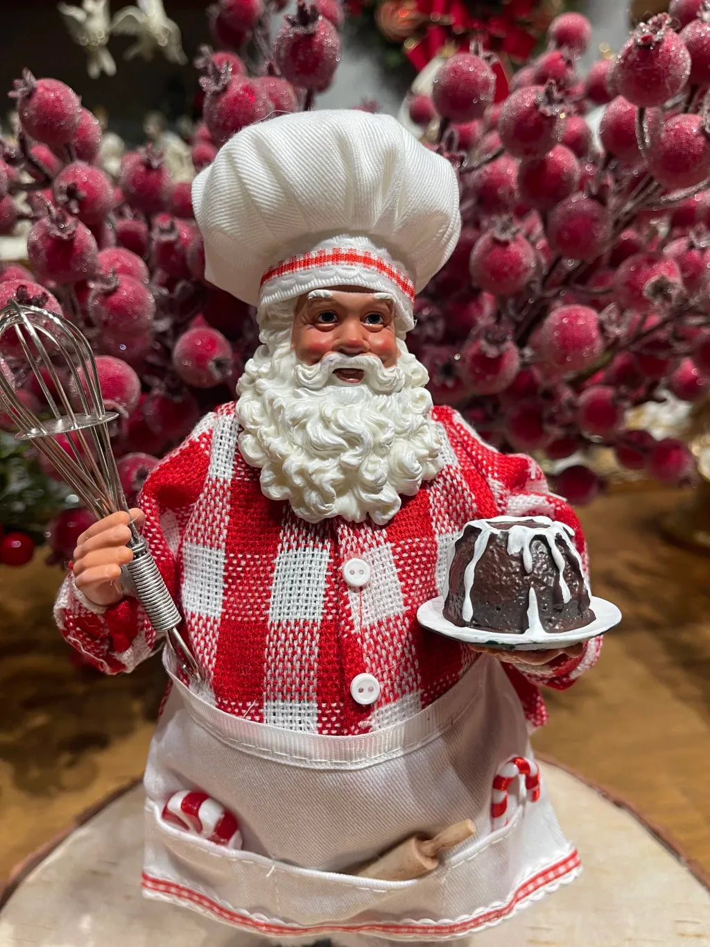 Papai Noel confeiteiro 28,5cm coleção