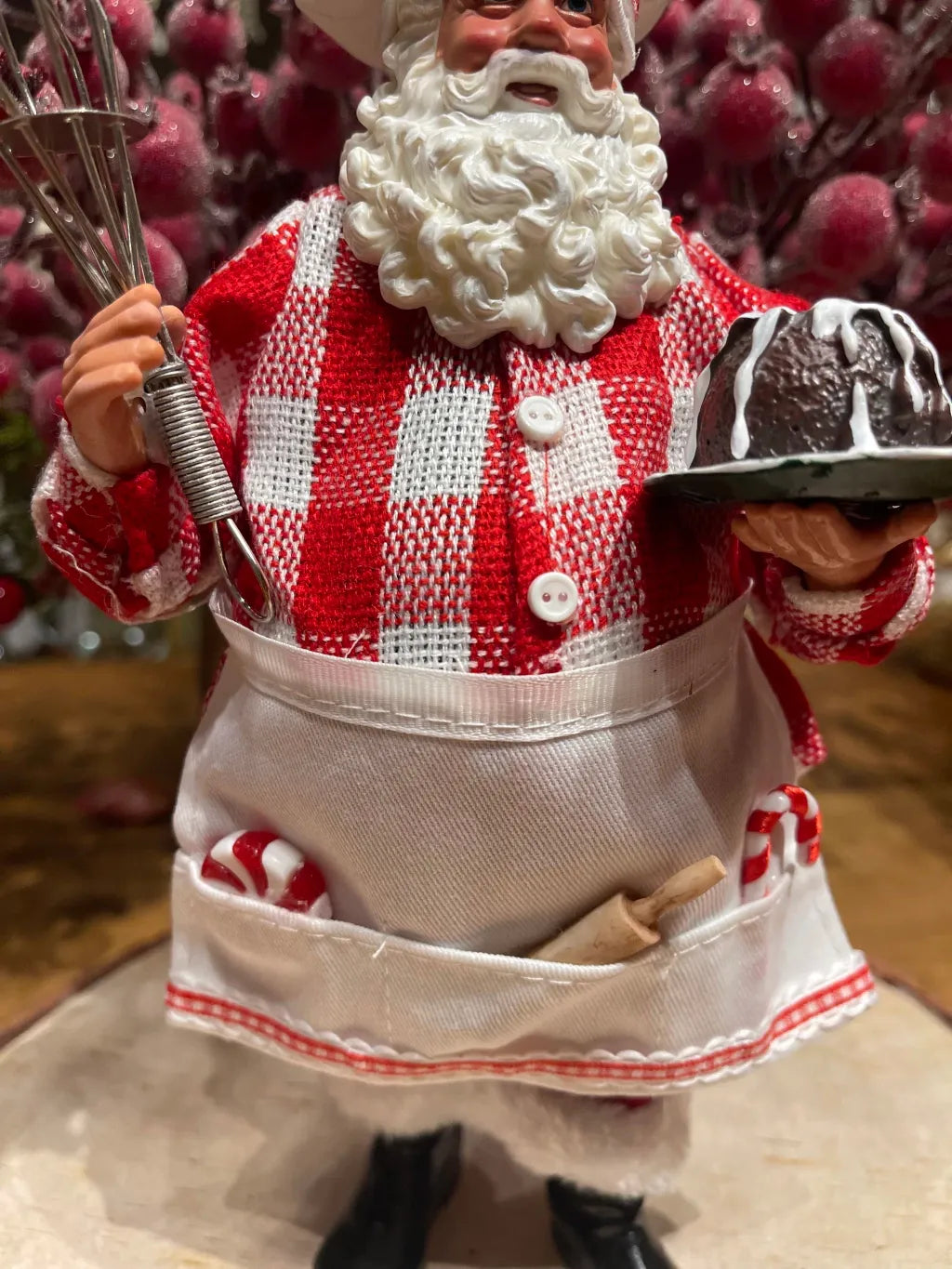 Papai Noel confeiteiro 28,5cm coleção