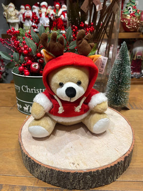 BONECO URSO NATAL SENTADO 23cm