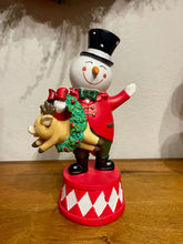 Resina natal boneco de neve coleção circus 25cm