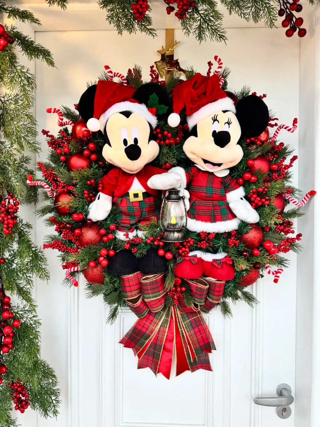 Guirlanda de Natal Casal Disney Xadrez 70cm c/ led