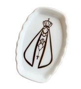 Mini Porta Joia de Porcelana Retangular Nossa Senhora 10cm
