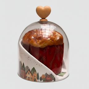 Porta Panetone Natalino com Cúpula de Vidro – Compre 1 Leve 2