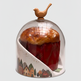 Porta Panetone Natalino com Cúpula de Vidro – Compre 1 Leve 2