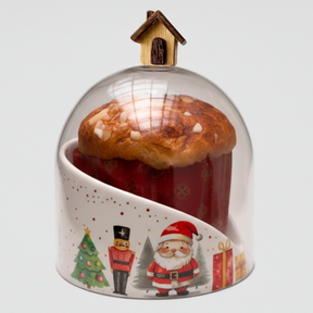 Porta Panetone Natalino com Cúpula de Vidro – Compre 1 Leve 2