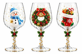 Kit 6 Taças Encanto de Natal em Cristal