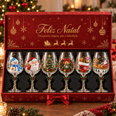 Kit 6 Taças Encanto de Natal em Cristal